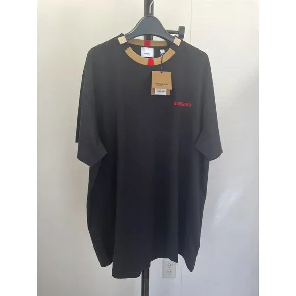 Burberry Men’s Jayson Icon Stripe Crewneck T-Shirt Black XL 8078114 - Picture 2 of 8